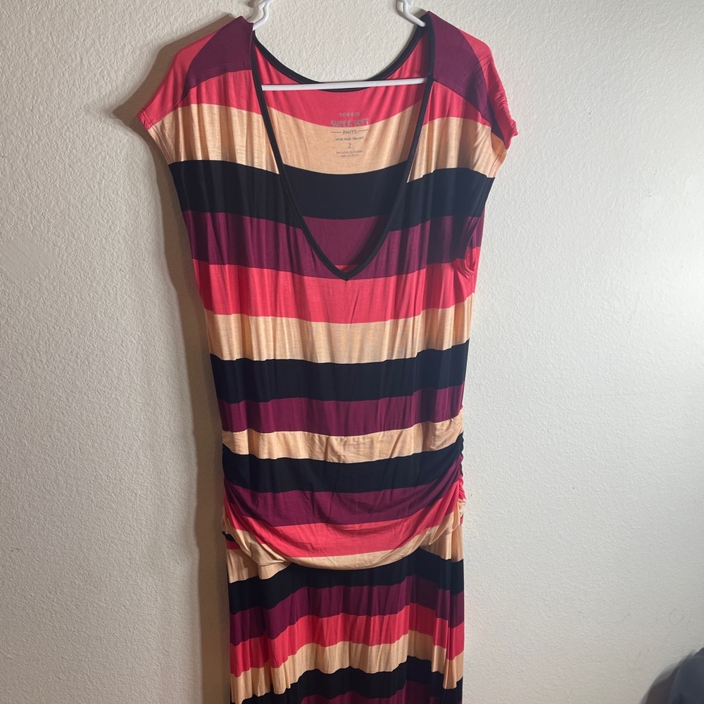 Torrid striped maxi dress